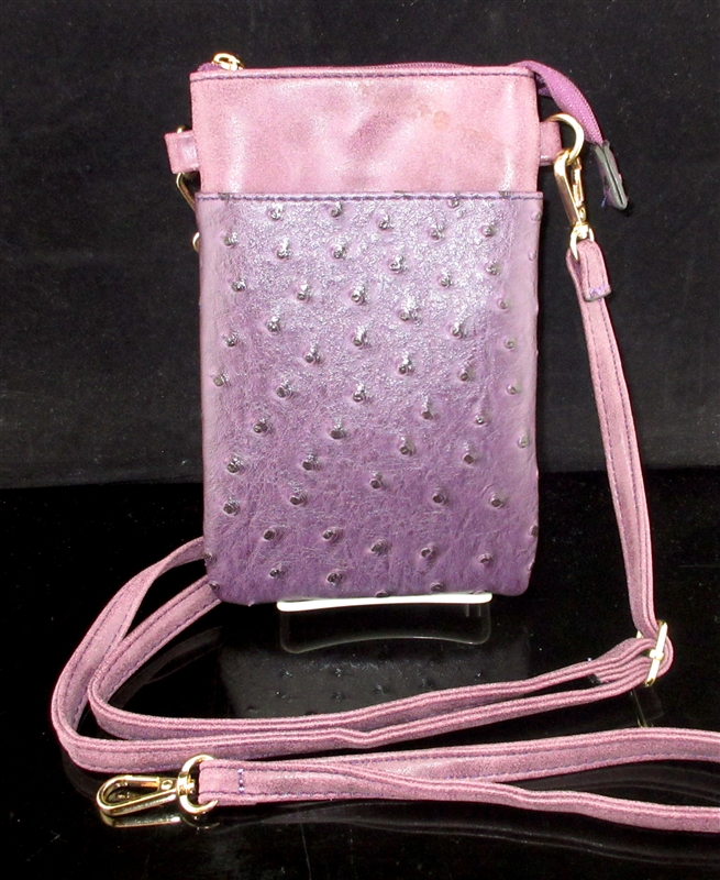 6031PU TEXTURED PURPLE CROSS BODY BAG