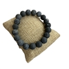 603DRK10MM  DARK NAVY SEMI PRECIOUS STONE BRACELET