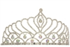 60509 SILVER RHINSTONE PRINCESS DANGLE TIARA