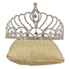 60509 SILVER RHINESTONE PRINCESS DANGLE TIARA