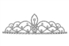 60511 SILVER SHORT CENTERED TEARDROP WAVES TIARA