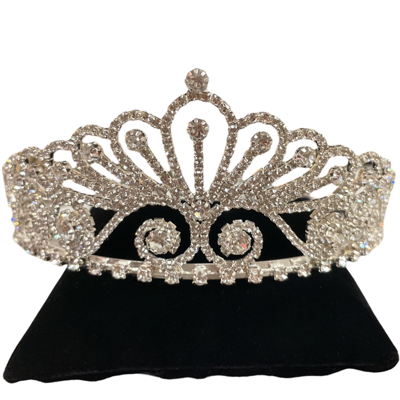 60515  SILVER SMALL CIRCLE  RHINESTONE  TIARA