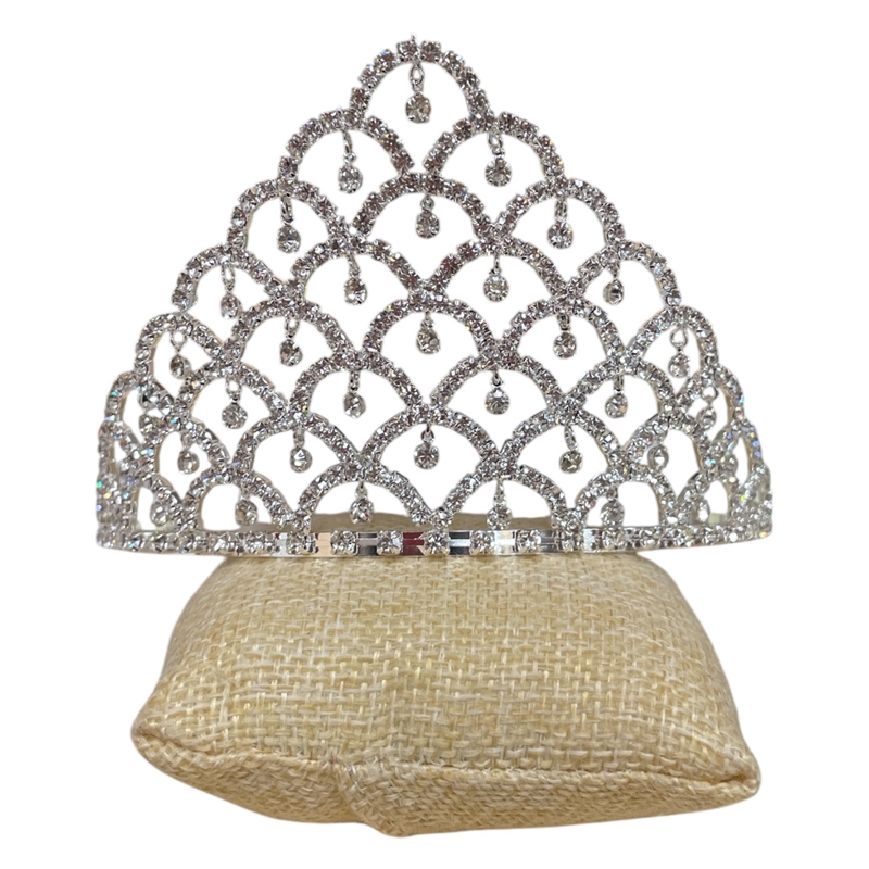 60540 MEDIUM RHINESTONE SILVER TIARA