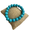 605AQ 10MM AQUA SEMI PRECIOUS STONE BRACELET