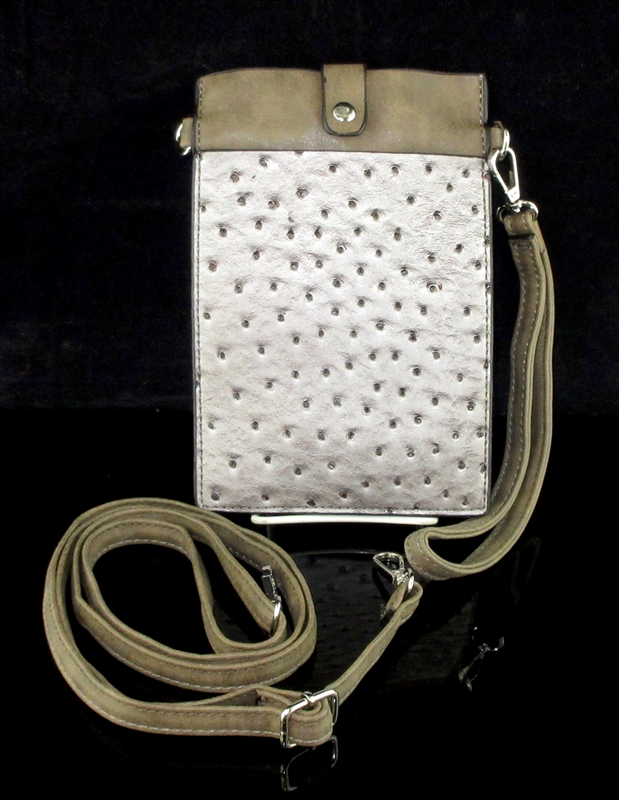 6060BG TEXTURED GRAY CROSS BODY BAG