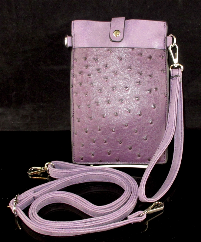 6060BP TEXTURED PURPLE CROSS BODY BAG