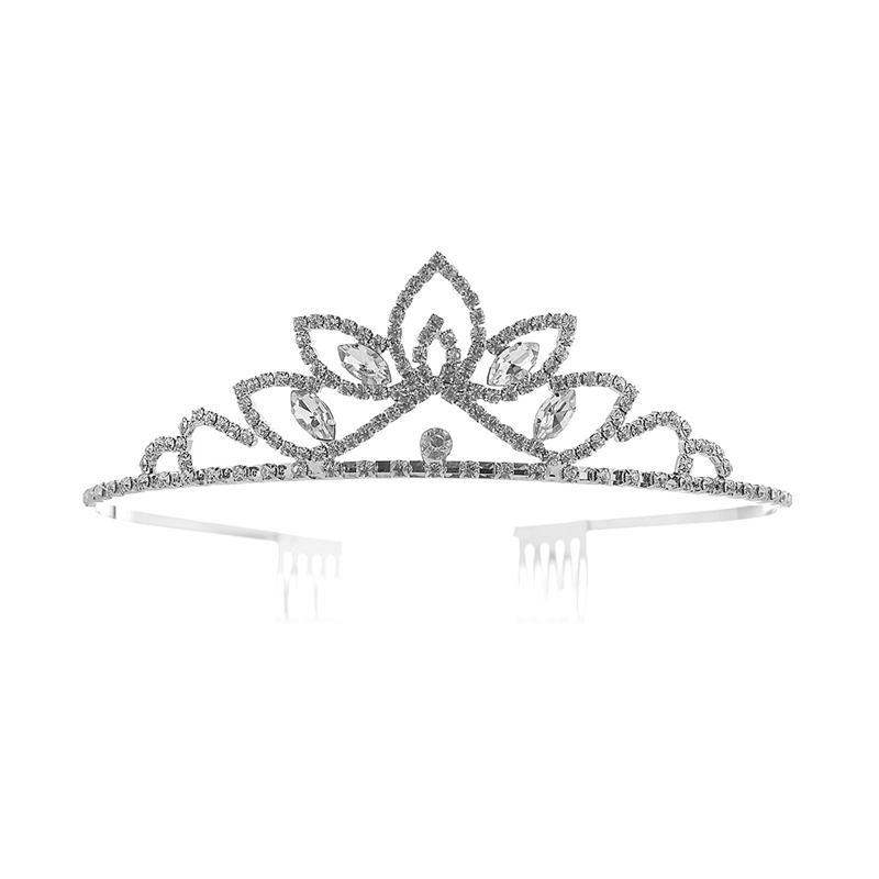 60665 SILVER SHORT TIARA