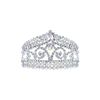 60671CR ANTIQUE RHINESTONE ORNAMENTAL COMB TIARA