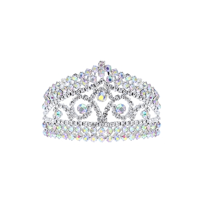 60671CR ANTIQUE RHINESTONE ORNAMENTAL COMB TIARA