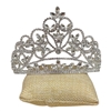 60687 MEDIUM RHINESTONE SWIRLS SILVER TIARA