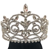 60692  MEDIUM SIZE SILVER CLEAR RHINESTONE TIARA