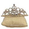 60717  GOLD SHORT RHINESTONE TIARA