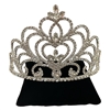 60720  MEDIUM SIZE SILVER CLEAR RHINESTONE TIARA