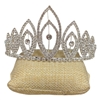 60752 SILVER RHINESTONE ABSTRACT TIARA