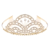 60755 RHINESTONE OVERLAP CIRCLES TIARA