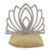 60756 MEDIUM SILVER RHINESTONE ABSTRACT TIARA