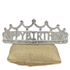 60775 SHORT HAPPY BIRTHDAY SILVER TIARA