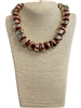 60NRD RED AND GOLD CHUNKY ACRYLIC NECKLACE