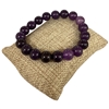 6192PP 10MM SHINY PURPLE SEMI-PRECIOUS STONE BRACELET