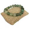 6195OE 10MM SHINY LIGHT OLIVE SEMI-PRECIOUS STONE BRACELET