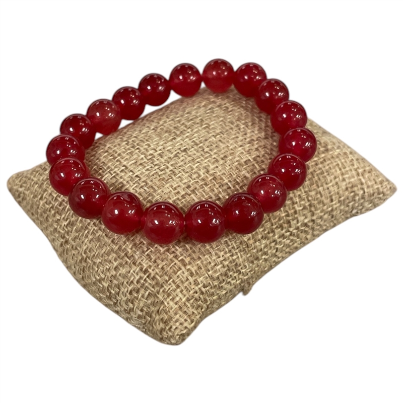6196RC 10MM SHINY RUSTIC COLOR  SEMI-PRECIOUS STONE BRACELET