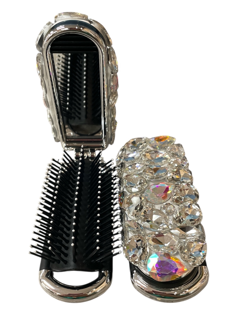 625AB AB SILVER  STONE  BRUSH & MIRROR