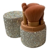 630AB CRYSTAL AB TRAVEL MAKE UP BRUSH SET