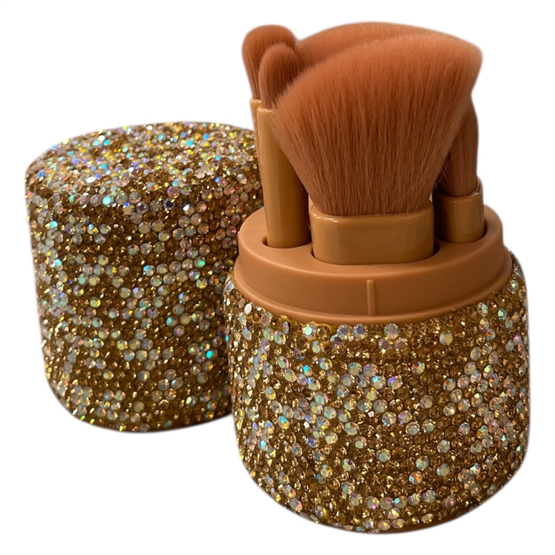 630BR CRYSTAL BROWN TRAVEL MAKE UP BRUSH SET