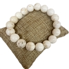 631WT 10MM WHITE SEMI- PRECIOUS STONE BRACELET