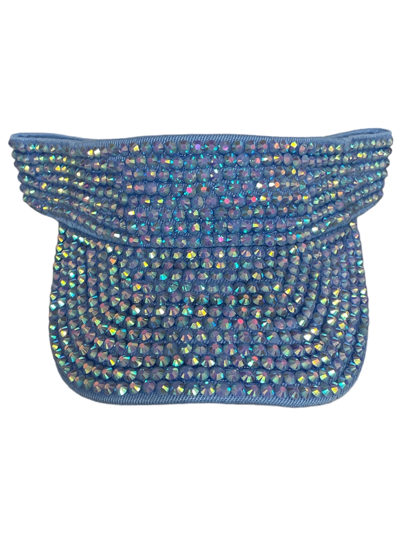 680BB  BABY BLUE  BLING VISOR CAP