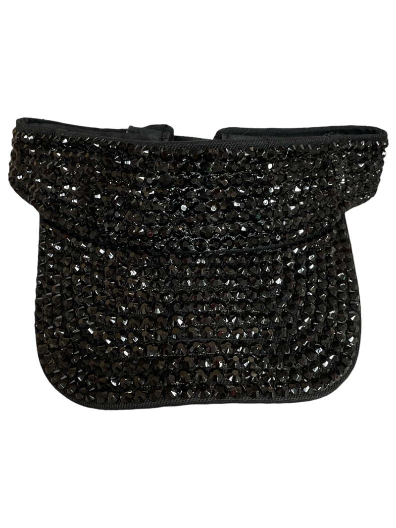 680BK  BLACK BLING VISOR CAP