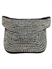680BS  BLACK SILVER  BLING VISOR CAP