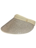 680LCM  CREAM  BLING VISOR CAP