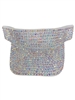 680OAB  WHITE AB  BLING VISOR CAP