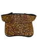 680OBG  BURGUNDY & GOLD MIX BLING VISOR CAP