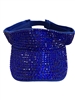 680RY  ROYAL BLUE BLING VISOR CAP