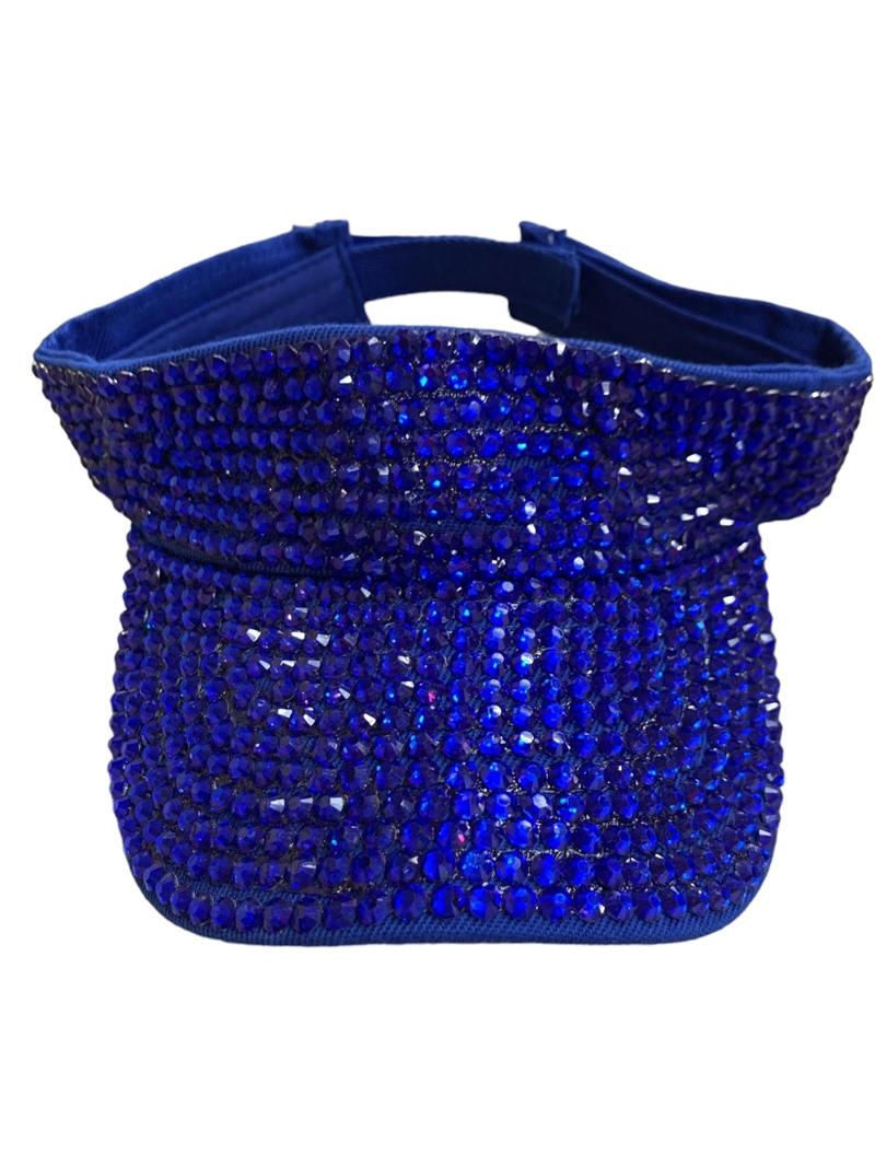 680RY  ROYAL BLUE BLING VISOR CAP