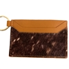 700TAN  BROWN & TAN  FUR SMALL CC HOLDER WALLET