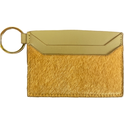 700YF  YELLOW FUR SMALL CC HOLDER WALLET