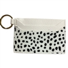 704 WHITE CHEETAH COW HIDE CC HOLDER 100% GENUINE HAIR FRON ONLY WALLET