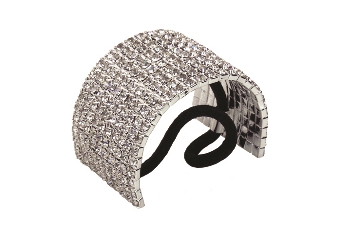 70442 RHINESTONE 12 ROW PONYTAIL