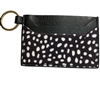 709 BLACK AND WHITE SMALL CHEETAH COW HIDE CC HOLDER 100% GENUINE HAIR FRON ONLY WALLET