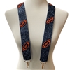 71-0023NO NAVY ORANGE SEED BEAD BAG STRAP