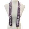 71-0024PW PURPLE WHITE  GAMEDAY SEED BEAD BAG STRAP