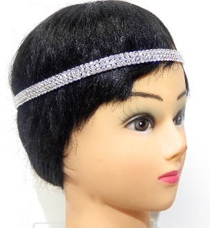 71123 THREE ROW RHINESTONE HEADBAND