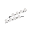 71771 PEARL RHINESTONE SILVER HAIR CLIPS