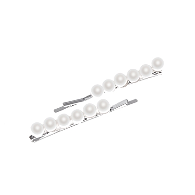 71772 SMALL PEARLS SILVER HAIR CLIPS