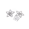 71887 RHINESTONE FLOWER SMALL HAIR COMB PAIR