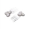 71891 PEARL RHINESTONE ORNAMENTAL PAIR COMB