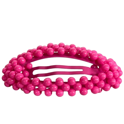 71899  HOT PINK OVAL  HAIR PIN